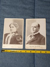 Vintage President McKinley & Mrs McKinley Photo Cabinet Cards Chicago picture
