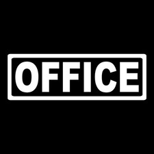 Office Decal Sticker White Office Door Signage Die Cut Vinyl picture