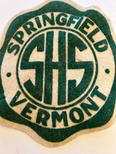 Springfield High School, Springfield, Vermont 1950's Vintage Felt Sew-On Patch picture