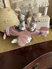 Lladro 5698 Don't Look Down Porcelain Figurine Airplane Retired - AS IS READ picture