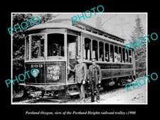 OLD HISTORIC PHOTO OF PORTLAND OREGON THE PORTLAND HEIGHTS RAIL TROLLEY c1900 picture