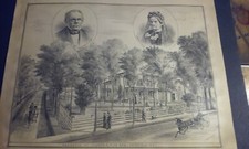 Rare 1879 Print Art Engraving: Residence of THOMAS A. RICE ESQ. Fairfield NY picture
