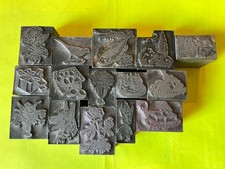LION MONOGRAM ANTIQUE METAL LETTERPRESS PRINTING BLOCKS NATURE, ANIMALS, MISC. picture