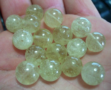 about 5 carats 9mm smooth round sphere 1 bead Libyan Desert Glass COA $3.99 each picture