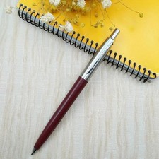 Blue & Chrome Metal Ballpoint Pen, Medium Point, Royal Blue Ink, New in Box picture