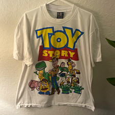 1992 Vintage Disney Toy Story Graphic T-Shirt Short Sleeve White Multicolor picture