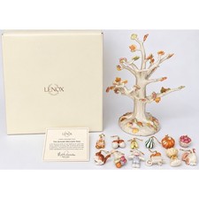 Lenox Autumn Delights Tree 12 Ornaments Set Original Box COA 2005 Porcelain picture