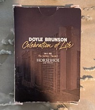 DOYLE BRUNSON Celebration of Life Playing Cards Horseshoe New Sealed July 2 2023 picture