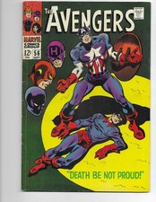 Avengers 56 1968 Marvel Comics F- 5.5 Captain America Hawkeye Black Panther picture