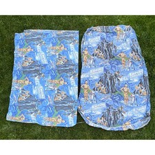 Vintage 1979 Star Wars Empire Strikes Back Twin Sheet Set Blue Darth Vader 70s picture