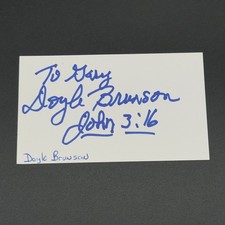 Doyle Brunson Signed 3x5 Index Card - WSOP Poker - TTM Authentic Autograph picture