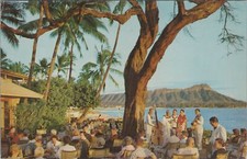 Postcard Diamond Head Terrace Halekulani Hotel Hawaii HI  picture