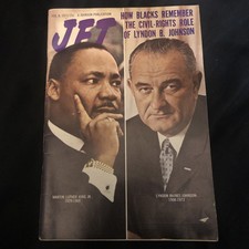 Martin Luther King Jr. & Lyndon B. Johnson Jet Magazine Feb 8 1973 Preowned picture