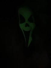 Vintage 90s Scream Ghost Face Mask Green Fluorescent FUN WORLD DIV Gen 2 MK SEE picture
