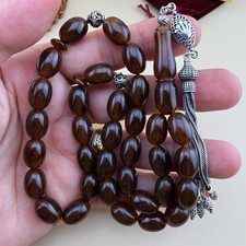 Old French Bekalite Sterling Silver Rolex Tassel مسباح سبحة بكلايت فرنسي قديم picture