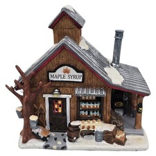 Lemax Enchanted Forest Maple Syrup Workshop Lighted Christmas Village 289-0453 picture