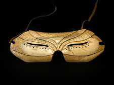 Eskimo Snow Goggles, Yupik Hand Carved Sunglasses, Inuit Style Goggles #3 picture