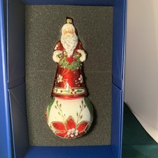 Dillard’s The Artisain Collection By Trimsetter New In Box Poinsettia Santa 2025 picture