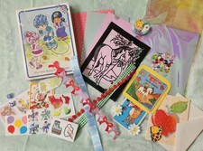 1983 Rainbow Brite Friends Hallmark Photo Album Stickers Scrap pack Buddy Blue picture