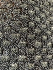 30 SqFt Authentic  Heavyweight   1950s Upholstery fabric  Black W/Silver Threads picture