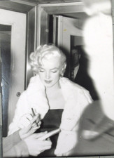 vtg Marilyn Monroe- original photo snapshot - 1955 Club 21 Joe Dimaggio BF2 picture
