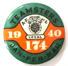 1940 TEAMSTERS LOCAL 174 Seattle Washington pinback button picture