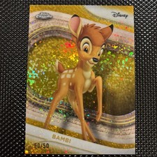 2025 Disney topps chrome Bambi #7 Serial Numbered 50/50 BOOKEND picture