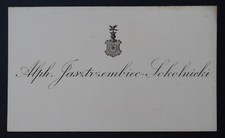 NOBILITY ALPH JASZTRZEMBIEC SOKOLNICKI business card 11 picture