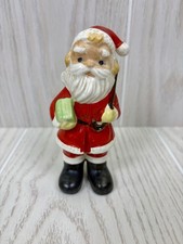 VTG MCM Santa Claus With Cane Green Box Christmas Figurine Japan picture