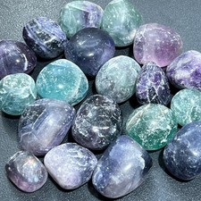 Rainbow Fluorite Crystal Tumbled Stones (By The Piece or Pound) Wholesale picture