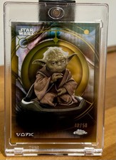 2026 Topps Chrome Star Wars Yoda Aurebesh Variation Gold Ref /50 SSP picture