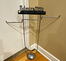 Vintage 1930’s Admiration Costume Hosiery Silver Metal Store Display Stand picture