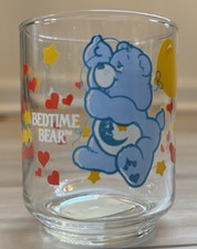 Vintage 1986 Care Bears Bedtime Bear Little Dreamboat Glass Tumbler Kmart NOS picture