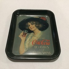 Vintage 1912 Coca-Cola Advertising Metal Serving Tray Woman Coke From 1970’s picture