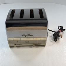 Vintage 1967 Mary Proctor 4 Slice Toaster Model P21601 Chrome MCM Works picture