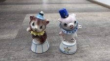 Vintage PY Anthropomorphic Circus Bear And Pig Salt Or Pepper Singles picture
