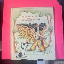 Vintage 1940s Ten Little Indians Birthday Card Sheet Music Native Americana picture