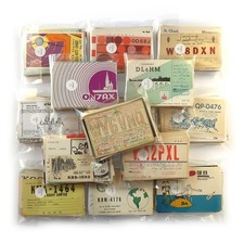75 Vintage QSL Cards Lot - CB Ham Radio Operator History - Shortwave Culture picture