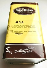 VTG Farmer Brothers MSG Tin #143560 Rare Spice Container Kitchen Memorabilia picture