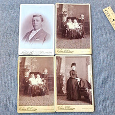 4 Original Sepia Cabinet Card Portrait Photos People Canon City CO Emery Fricke picture