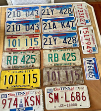 Vintage License Plates 1958 to Early 2000's (15 Plates) picture