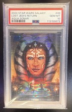 2024 Topps Chrome Star Wars Galaxy Jedi Return #49 Aqua Refractor /199 PSA 10 picture