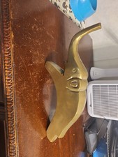 Vintage Mid-Century  brass elephant sculpture, Very Heavy It's Solid picture