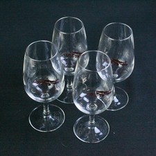 Set of 4 Vintage 1998 Yamhill County Oregon Art & Wine Glasses Good Condition picture
