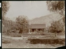 Exterior view of the Andrew McNally bungalow California Old Photo picture