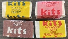 Vintage Lot Of 4 1990’s KITS FLAVORED TAFFY Sealed New Old Stock RARE picture