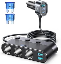 7 In 1 Car Cigarette Lighter Splitter 179W PD30W Fast Charger 3 USB Port Adapter picture