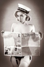 nice vintage woman retro WW2 Photo Glossy 4*6 in F021 picture
