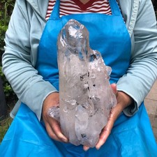 6.64LB Large Natural White Clear Quartz Crystal Cluster Rough Healing Specimen picture