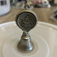 Rare Anheuser Busch Beer Souvenir Silver Tone Bell 1985 St. Louis Missouri picture